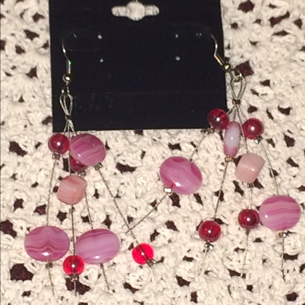 Pink Dangle Earrings
